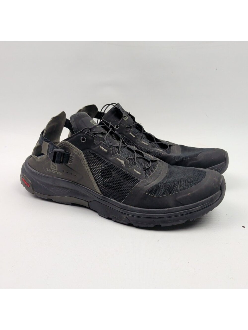 Salomon Techamphibian 4 Water Shoes Black Hiking Trail Sneakers Mens Sz 11 Gorp